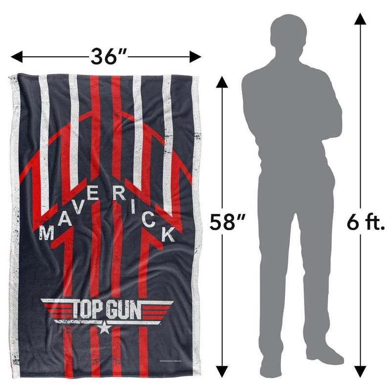 Trevco Top Gun Maverick Silky Touch Super Soft Throw Blanket 36" x 58" - Image 5